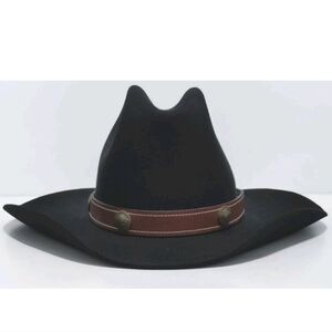 Larry Mahan's Men's Black Western Hat Size 7